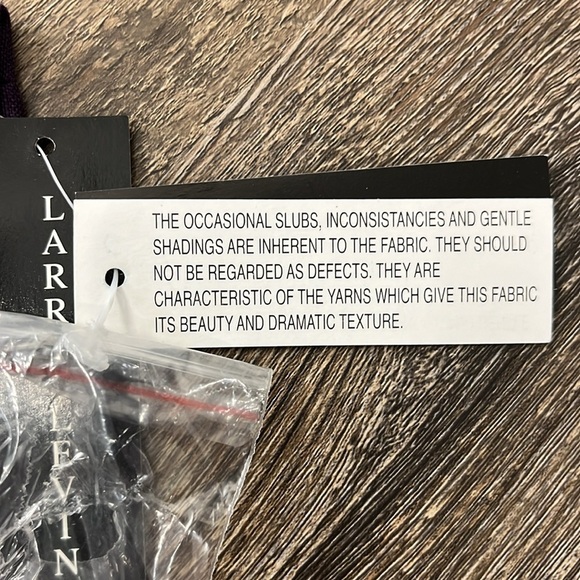 Larry Levine Purple Linen Blend Cropped Jacket Blazer Sz L 3/4 Sleeve Boxy Royal - Picture 8 of 11